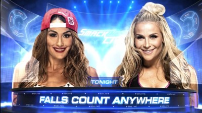 Nikki Bella Vs Natalya - Falls Count Anywhere - SmackDown 21/02/2017