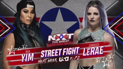 Mía Yim Vs Candice LeRae - Street Fight - NXT The Great American Bash 08/07/2020