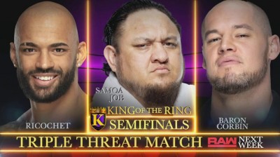 KING OF THE RING - RICOCHET VS SAMOA JOE VS BARON CORBIN - RAW 9 DE SEPTIEMBRE DE 2019