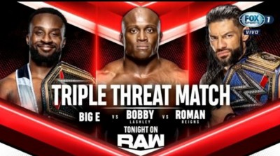 Big E Vs Roman Reigns Vs Bobby Lashley - RAW 20/09/2021