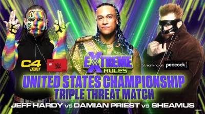 Damian Priest Vs Jeff Hardy Vs Sheamus - Campeonato de los Estados Unidos - Extreme Rules 2021