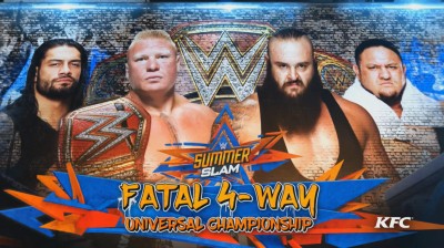 Brock Lesnar Vs Roman Reigns Vs Braun Strowman Vs Samoa Joe - Campeonato Universal - Summerslam 2017