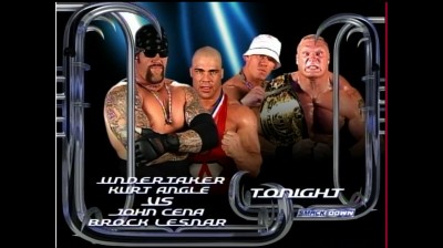 The Undertaker y Kurt Angle Vs Brock Lesnar y John Cena - SmackDown 02/10/2003