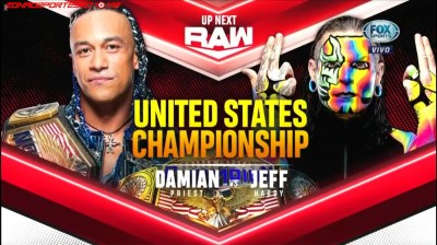 Damian Priest Vs Jeff Hardy - Campeonato de los Estados Unidos - RAW 04/10/2021