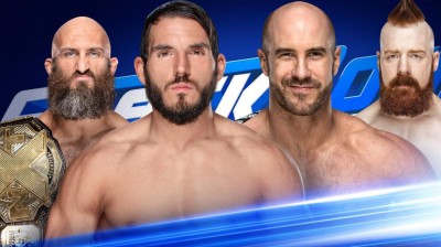 TOMMASO CIAMPA & JOHNNY GARGANO VS CESARO & SHEAMUS - SMACK DOWN LIVE 19 DE FEBRERO DE 2019