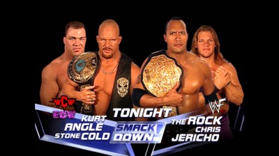 The Rock y Chris Jericho Vs "Stone Cold" Steve Austin y Kurt Angle - SmackDown 15/11/2001