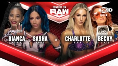 Bianca Belair y Sasha Banks Vs Charlotte Flair y Becky Lynch - RAW 11/10/2021
