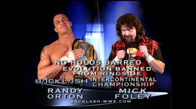 Randy Orton Vs Cactus Jack - No Holds Barred Falls Count Anywhere Match - Campeonato Intercontinental - Backlash 2004