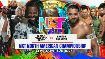 Isaiah "Swerve" Scott Vs Santos Escobar - Campeonato Norte Americano de NXT - NXT 12/10/2021