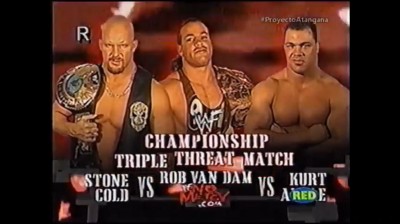 "Stone Cold" Steve Austin Vs Kurt Angle Vs Rob Van Dam - Campeonato de WWF - No Mercy 2001