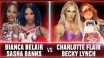 BIANCA BELAIR & SASHA BANKS VS CHARLOTTE FLAIR & BECKY LYNCH - RAW 11 DE OCTUBRE DE 2021