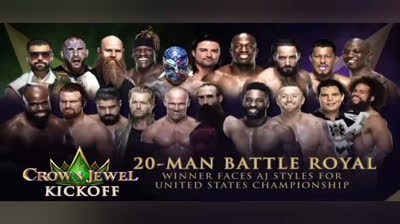 20-MAN BATTLE ROYAL WINNER FACES AJ STYLES FOR UNITED STATES CHAMPIONSHIP - CROW CROWN JEWEL KICKOFF