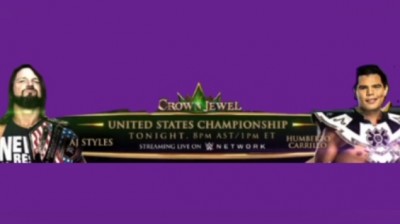 AJ STYLES VS HUMBERTO CARRILLO - CROWN JEWELL 2019