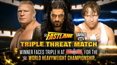 Roman Reigns Vs Dean Ambrose Vs Brock Lesnar - Fastlane 2016