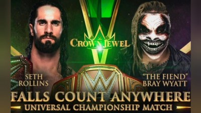 SETH ROLLINS VS THE FIEND BRAY WYATT - CROWN JEWELL 2019