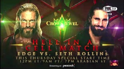 Edge Vs Seth Rollins - Hell In a Cell Match - Crown Jewel 2021