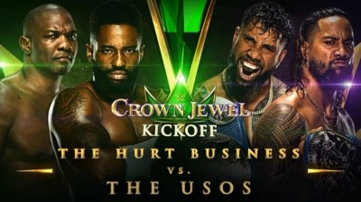 SHELTON BENJAMIN & CEDRIC ALEXANDER VS THE USOS - CROWN JEWLL 2021