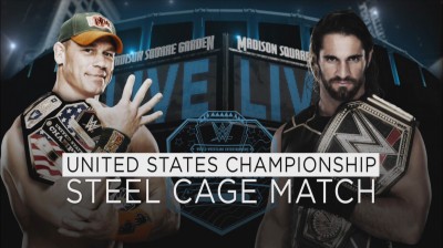 John Cena Vs Seth Rollins - Steel Cage Match - Campeonato de los Estados Unidos - WWE Live from MSG 2015