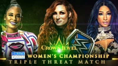 BIANCA BELAIR VS BECKY LYNCH VS SASHA BANKS - CROWN JEWELL 2021