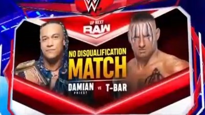Damian Priest Vs T-BAR - No Disqualification Match - RAW 01/11/2021