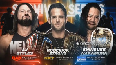 AJ Styles Vs Shinsuke Nakamura Vs Roderick Strong - Campeón Vs Campeón Vs Campeón - Survivor Series 2019