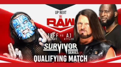 JEFF HARDY VS AJ STYLES - RAW 26 DE OCTUBRE DE 2020