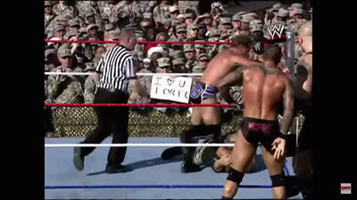 John Cena, Batista y Rey Mysterio Vs Randy Orton, Chris Jericho y Big Show - Tribute To The Troops 2008