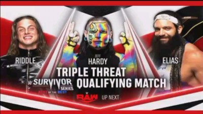 TRIPLE THERE - RIDDLE VS JEFF HARDY VS ELIAS - RAW 9 DE NOVIEMBRE DE 2020
