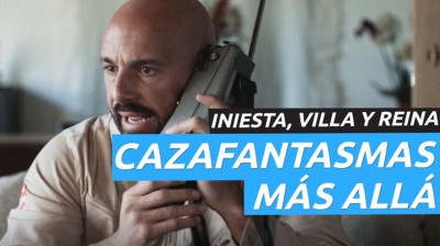 Promoción de “Cazafantasmas: Más Allá” con Iniesta, Villa y Reina