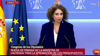 María Jesús Montero: "Ha sido la propia decisión de Ciudadanos la que los ha excluido del proyecto de presupuestos"