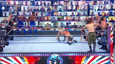 Street Profits, Rey Mysterio, Daniel Bryan & Jeff Hardy vs Robert Roode, Dolph Ziggler, Elias, Sami Zayn & King Corbin