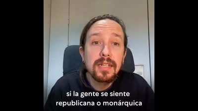 Pablo Iglesias: "Sospecho esta Nochebuena siguiendo el discurso del Rey se van a preguntar si son monárquicos o republicanos"