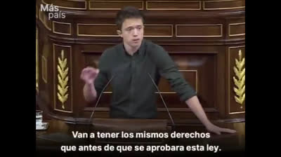 Errejón a los que votan que no a la ley de eutanasia: "Primero lo rechazan, luego lo usan y después lo aceptan"