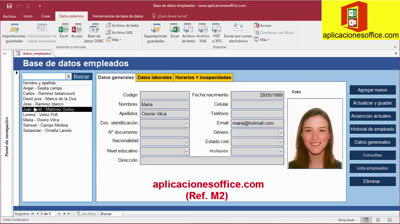 Base de datos empleados en Access (M2)
