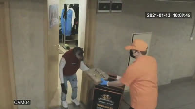 Scimmia che ordina la pizza