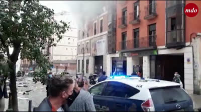 Así ha quedado el edificio de la calle Toledo en Madrid tras la explosión