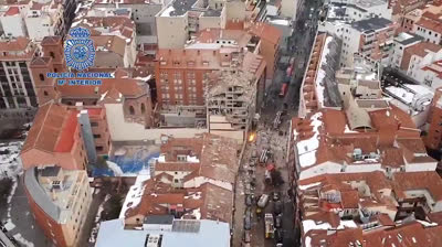 El edificio de la calle Toledo en Madrid visto desde el aire