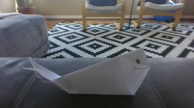 origami whale