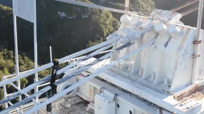 Footage of Arecibo Observatory telescope collapse another view