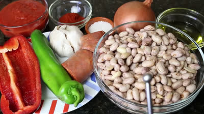 Receta rápida de judías pintas (Fabas pintas)