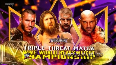 Daniel Bryan Vs Randy Orton Vs Batista - Campeonato Mundial Peso Pesado de WWE - Wrestlemania 30