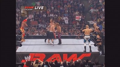 John Cena, Shawn Michaels y Hulk Hogan Vs Chris Jericho, Christian y Tomko - RAW 27/06/2005