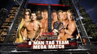 Randy Orton, Evan Bourne, R-Truth y John Morrison Vs Edge, Chris Jericho,Ted DiBiase y The Miz - RAW 28/06/2010
