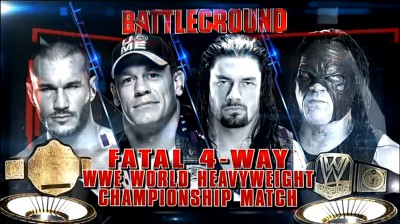 John Cena Vs Roman Reigns Vs Randy Orton Vs Kane - Campeonato Mundial Peso Pesado de WWE - Battleground 2014