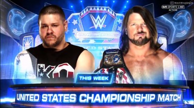 AJ Styles Vs Kevin Owens - Campeonato de los Estados Unidos - SmackDown 01/08/2017