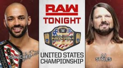 Ricochet Vs AJ Styles - Campeonato de los Estados Unidos - RAW 01/07/2019
