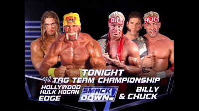 Edge y Hollywood Hulk Hogan Vs Billy y Chuck - Campeonatos en Pareja de WWE - SmackDown 04/07/2002