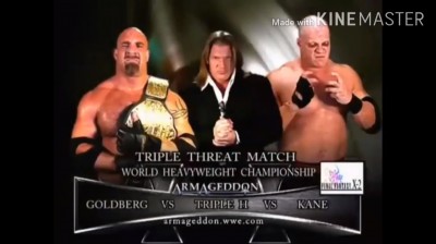 Goldberg Vs Triple H Vs Kane - Campeonato Mundial Peso Pesado - Armageddon 2003