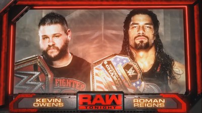 Roman Reigns Vs Kevin Owens - Campeón Vs Campeón - RAW 28/11/2016