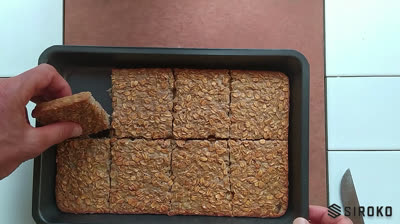 Avena al horno para desayunar o como barritas energéticas